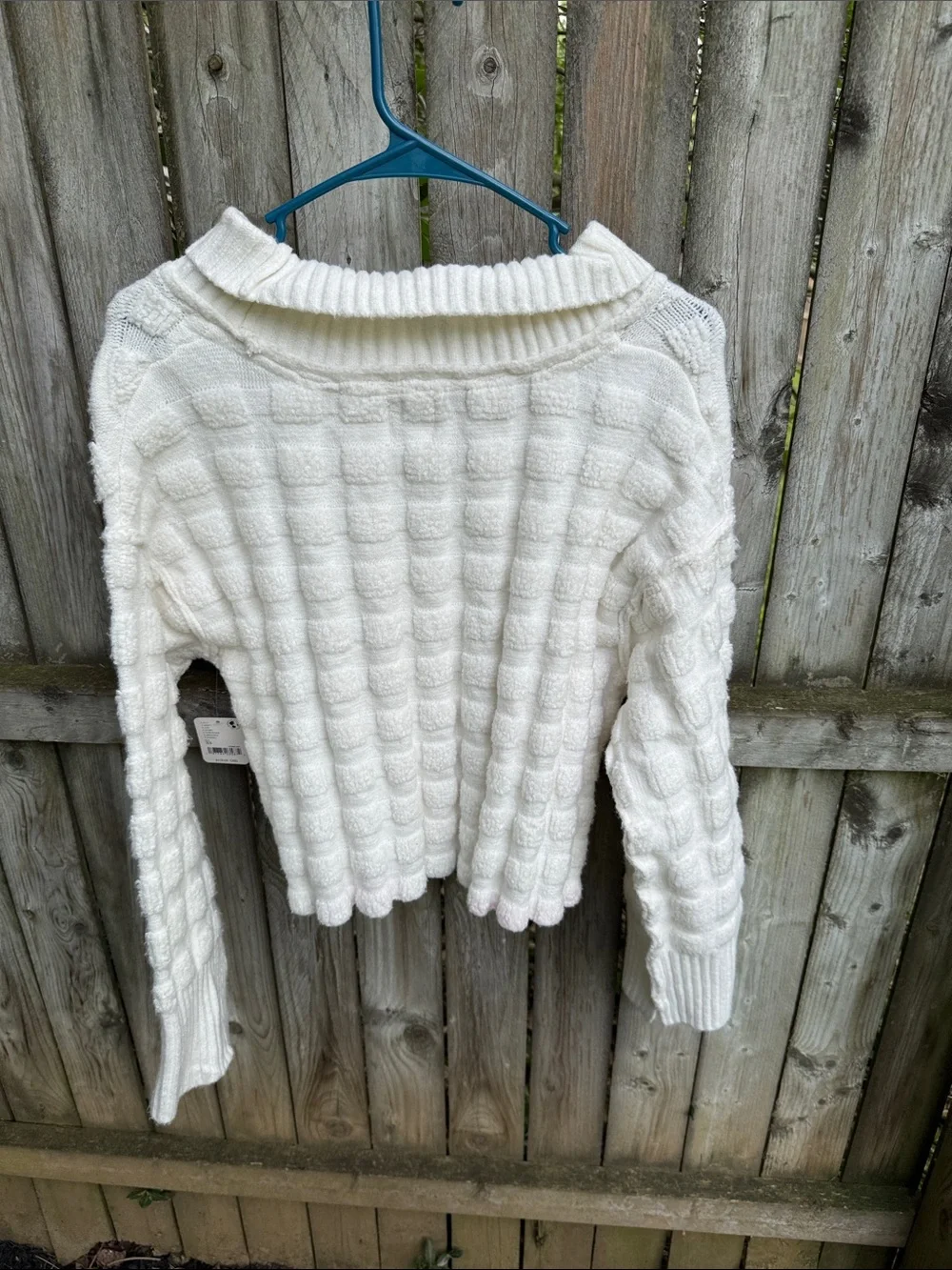 Free People NWT We The Free Care FP Soul Searcher Moc Sweater textured Ivory XS